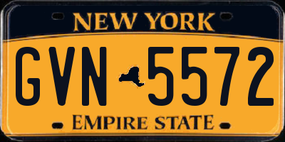 NY license plate GVN5572