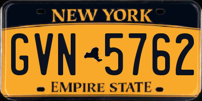 NY license plate GVN5762
