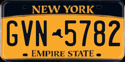 NY license plate GVN5782