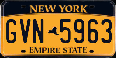 NY license plate GVN5963