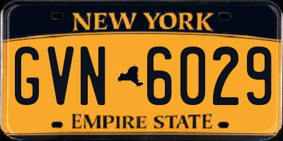 NY license plate GVN6029