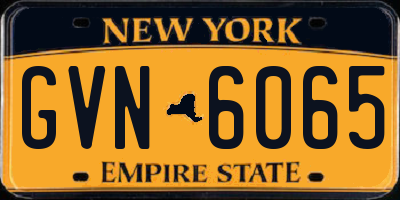 NY license plate GVN6065