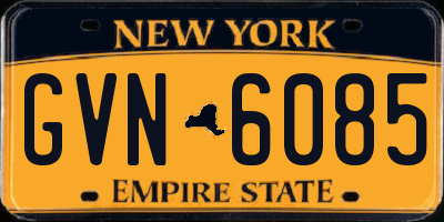 NY license plate GVN6085