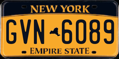 NY license plate GVN6089