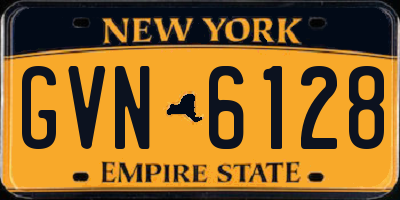 NY license plate GVN6128