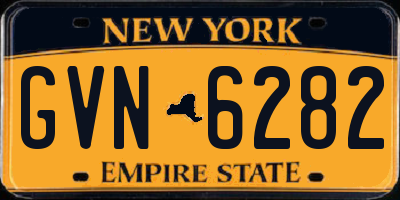 NY license plate GVN6282