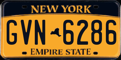 NY license plate GVN6286