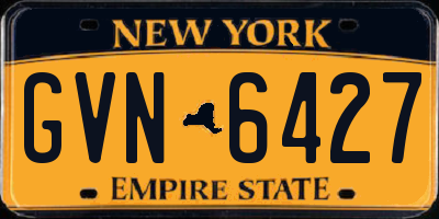 NY license plate GVN6427