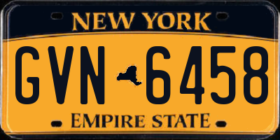NY license plate GVN6458