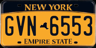 NY license plate GVN6553