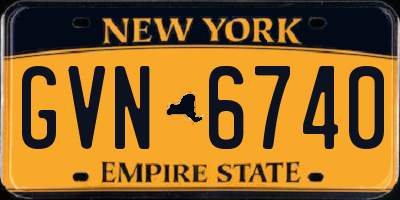 NY license plate GVN6740