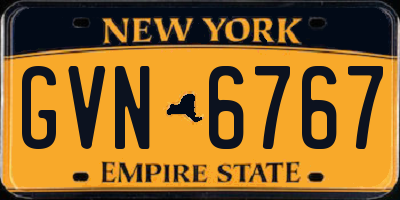 NY license plate GVN6767