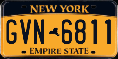 NY license plate GVN6811