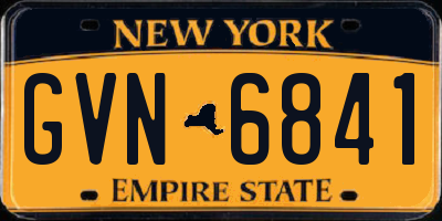 NY license plate GVN6841