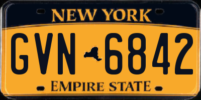 NY license plate GVN6842