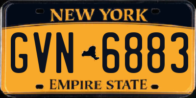 NY license plate GVN6883