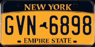 NY license plate GVN6898