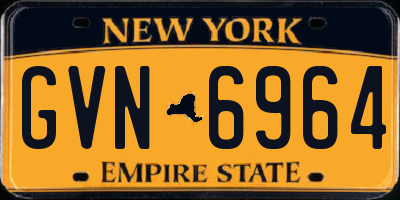 NY license plate GVN6964