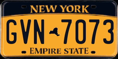 NY license plate GVN7073