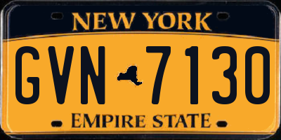 NY license plate GVN7130