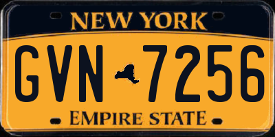 NY license plate GVN7256