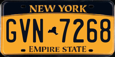 NY license plate GVN7268