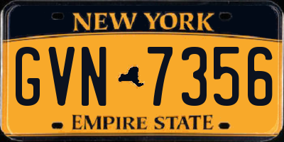 NY license plate GVN7356