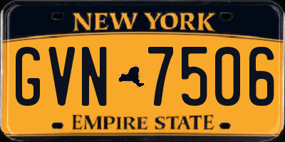 NY license plate GVN7506