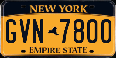 NY license plate GVN7800