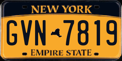 NY license plate GVN7819