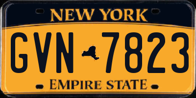 NY license plate GVN7823