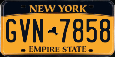 NY license plate GVN7858