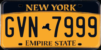 NY license plate GVN7999