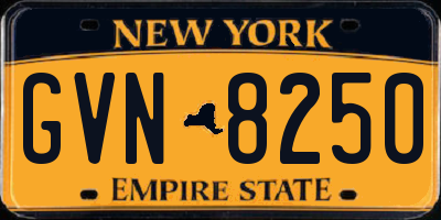 NY license plate GVN8250