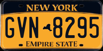 NY license plate GVN8295