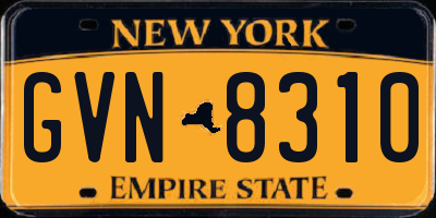 NY license plate GVN8310
