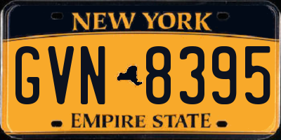 NY license plate GVN8395
