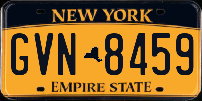 NY license plate GVN8459