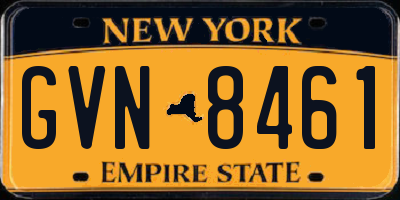 NY license plate GVN8461