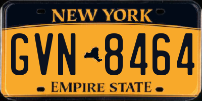 NY license plate GVN8464