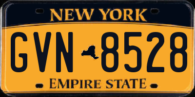 NY license plate GVN8528