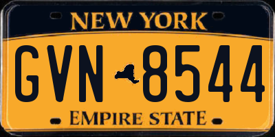 NY license plate GVN8544