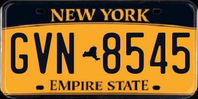 NY license plate GVN8545