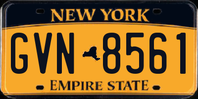 NY license plate GVN8561