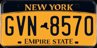 NY license plate GVN8570