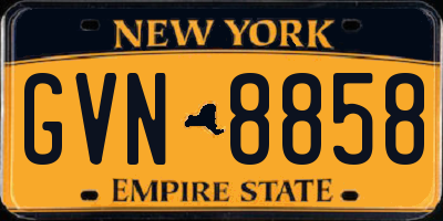 NY license plate GVN8858