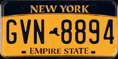 NY license plate GVN8894