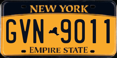 NY license plate GVN9011