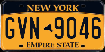 NY license plate GVN9046