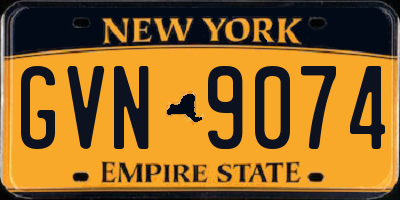 NY license plate GVN9074